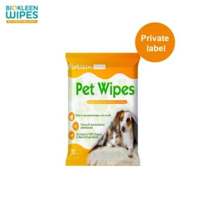 Biokleen Eco Friendly Wipes Pet Natural Pets Sanitary Wipes Cleaning Pet Wet Wipes Organic