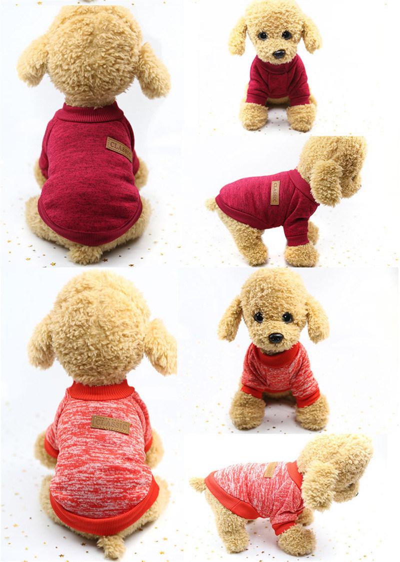 Pet Dog Clothes Soft Warm Clothes Pet Sweater Dogs Clothing Classic Pets Outfit