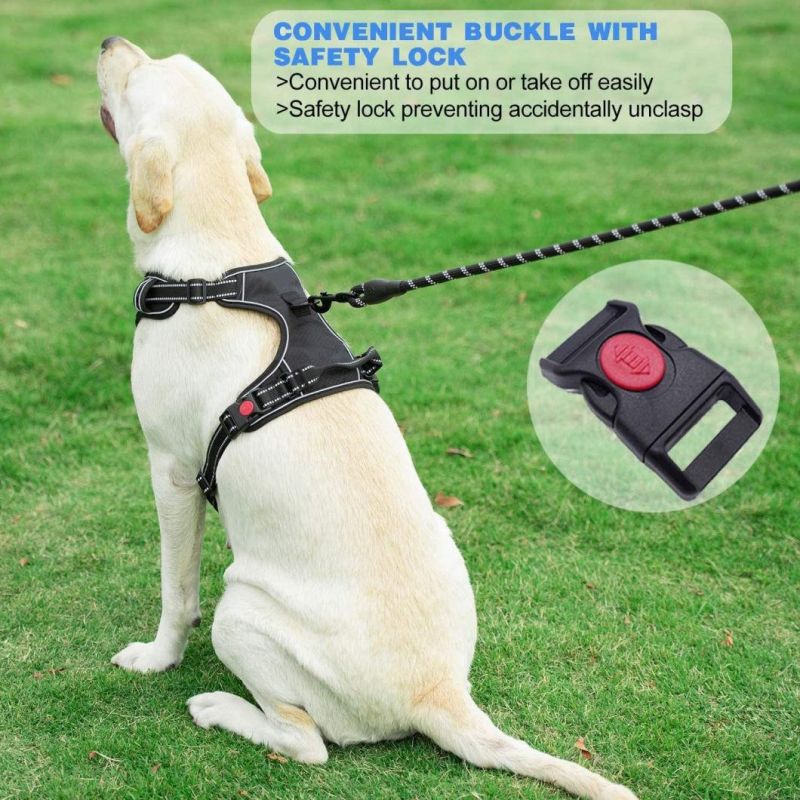 No Pull Dog Harness Adjustable Reflective Oxford Easy Control Dog Harness