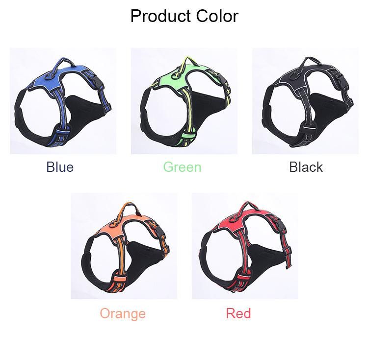 New Outdoor Padded, Solid Color Sport Safety D Ring Small Medium Large Dog Harness