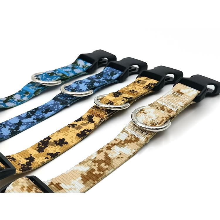 Printed Pet Collar Large Dog Collar Polyester Dog Leash