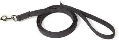 K9 Rubber Stitched Leads for Dogs with Non Slip Grip Handle - Black Gray