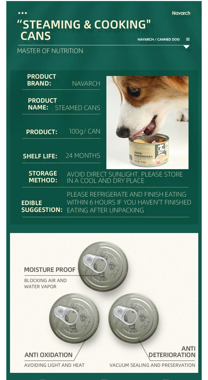 100% Natural Real Meat Chicken Gravy Pupy Food Wet Dog Treat Cat Food for Pet