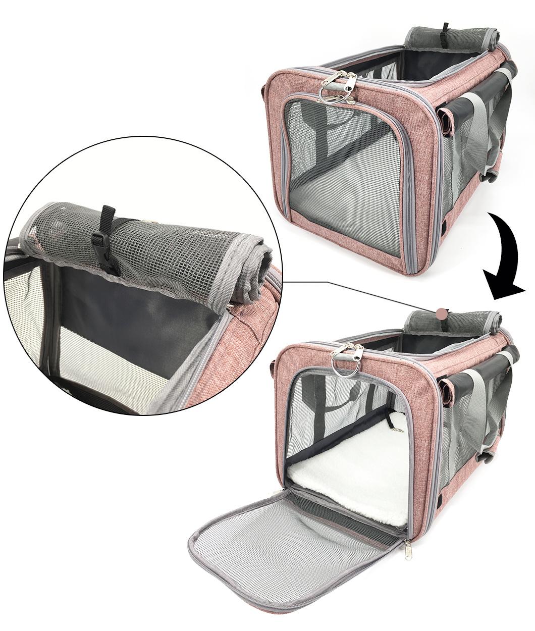 Pet Carrier/Cat Carrier/Kitten Carrier/ Dog Breed Carrier/Soft Fleece Pads/Washable/Pet Pursetravel Tote/Kennel/Foldable/Portable Crate/Shoulder Strap Mokofuma