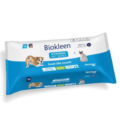 Biokleen Eco Friendly Pet Teeth Wipe Private Label Soft Pet Grooming Wipes Ear Eye Organic Pet Wet Wipes