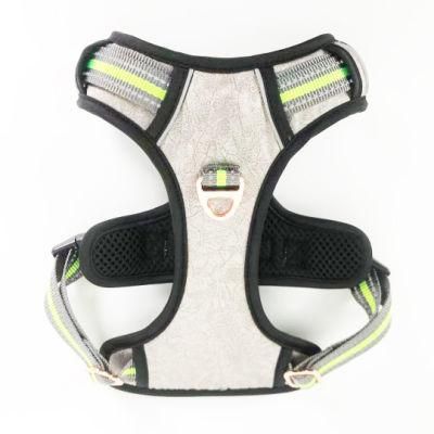2022 New Design Leathaire Reflective Dog Safety Harness