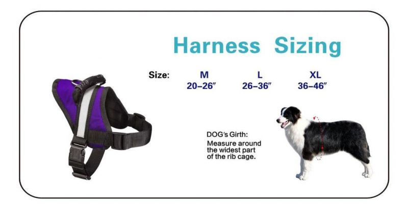 3m Reflective Anti-Tear 7 Colors Big Dog Collar Harness