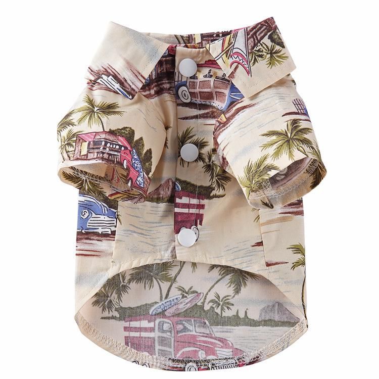 Factory Direct Sale Pineapple Yellow Cute Cat Dog Skirt Custom Print Fruit Summer Dress Pet Clothes