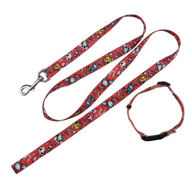 Luxury Custom Heat Transfer Sublimation Retractable Dog Leash and Collar