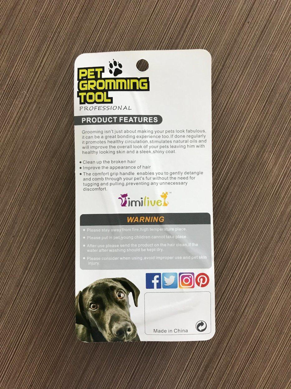 17.0*7.0cm Functional Low Price ABS+TPR Handle Pet Dematting Comb