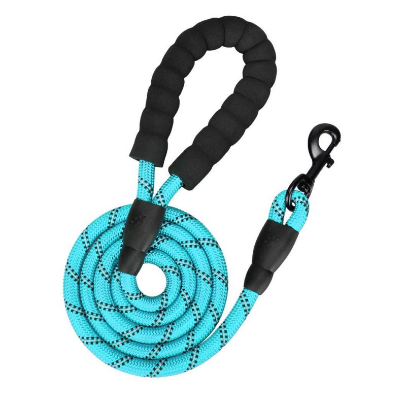 Durable Large Reflective Nylon Braided Climbing Blue Rope Dog Leash Dog Leash