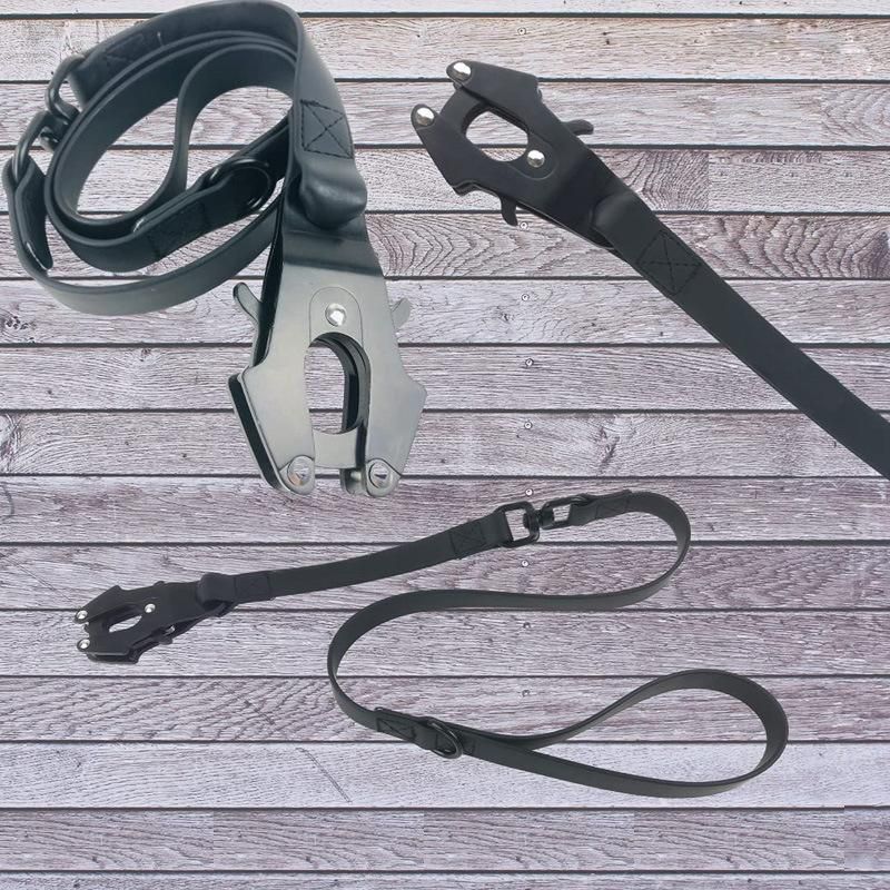 Heavy Duty Waterproof Tactical PVC Coated Webbing Dog Leash with Load Bearing Connector Quick Release