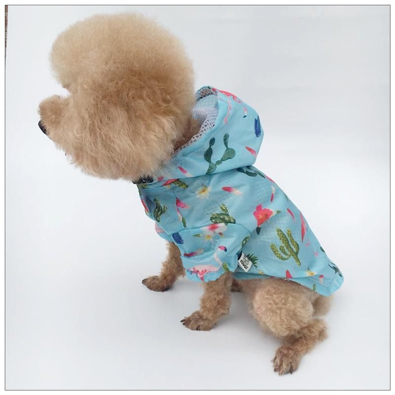 Pet Raincoat Dog Clothes Supplies Soft and Waterproof Rain Cloth Color
