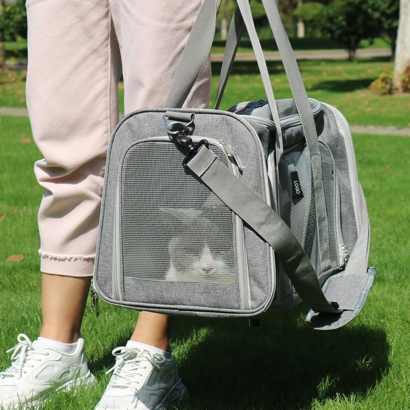 Pet Items Wholesale Custom Fashion Foldable Pet Carrier Bag Portable Outdoor Travel Dog Carrier