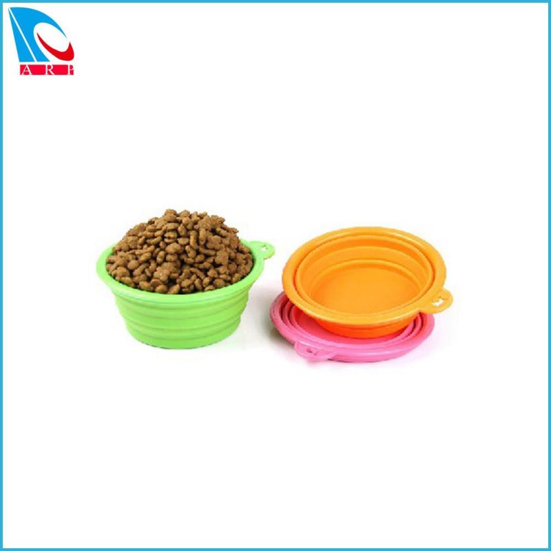 Silicone Pet Bowl Food Grade Silicone BPA Free, Foldable Expandable Cup Dish for Pet Dog/Cat Food Water Feeding Portable Travel Camp