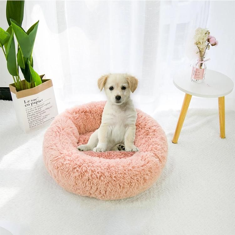 Pet Products Cat Sofa Supplies Animals Round Dog Cat House Nest Pet Dog Bed for Large Dog with Mat