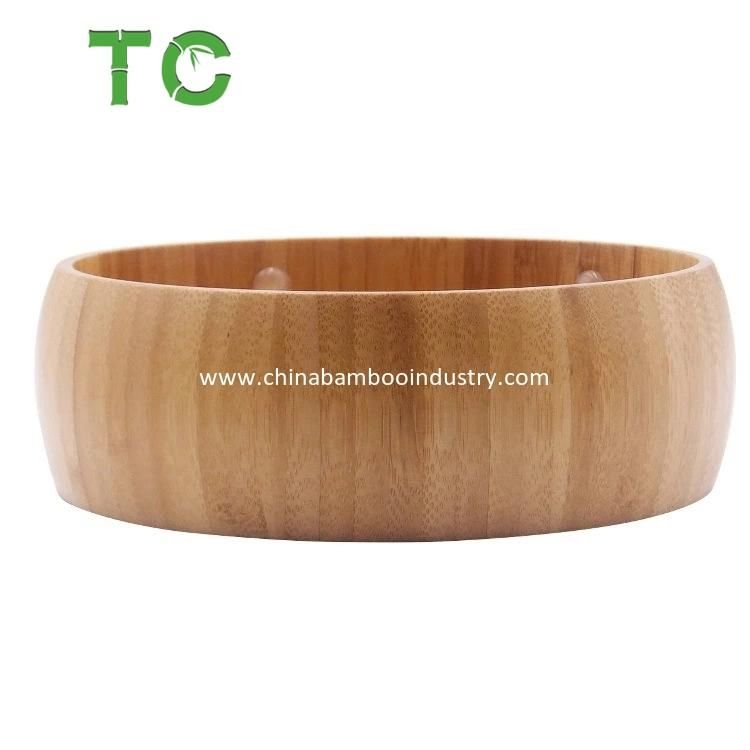 Bamboo Pet Bowls Feeders Ceramic Pet Bowls with Holder Pet Food Water Feeder