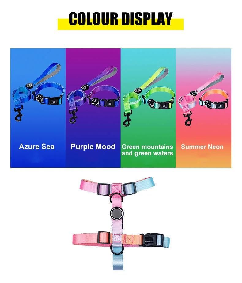 High Quality Comfort Material 2 in 1 Reversible Dog Harness with Matching Dog Leash Set
