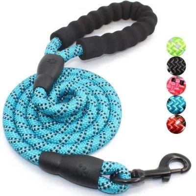 Amazon Hot Sell Pet, Supplies Rope Dog Traction Multicolor Reflective Nylon Round Medium Dog Rope/