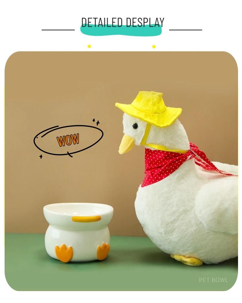 Ceramic Material Cute Duck Backflow Prevention Ceramic Bowls