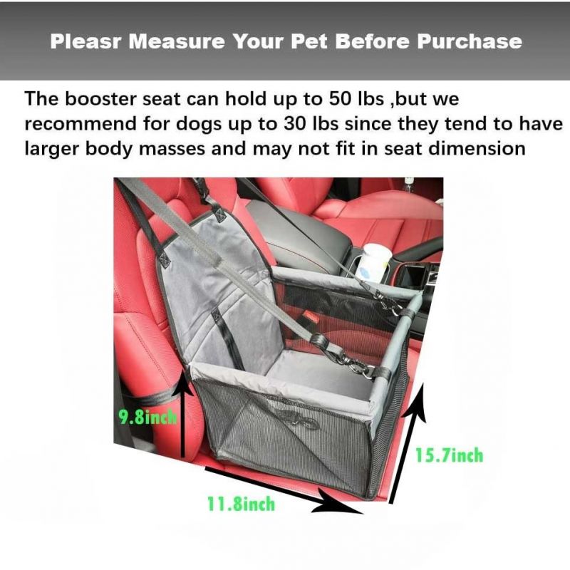 Pet Dogs Cats Car Booster Seat Durable Portable and Breathable Bag Waterproof Car Seat Suitable for Small and Medium Pet