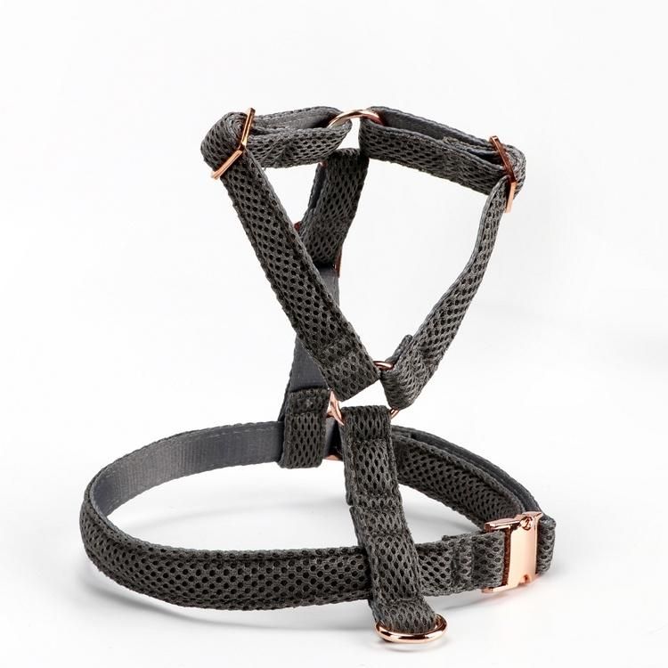 Dog Harness No Pull with Cotton Webbing and Grid Fabric