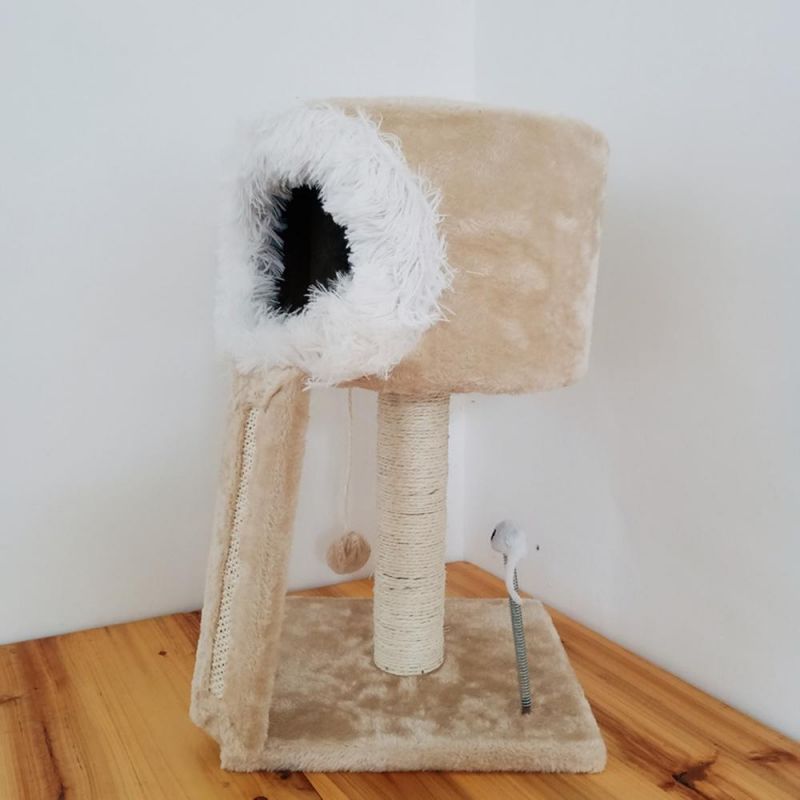 Cat Tree Scratcher Toy with Cat Sleeping House