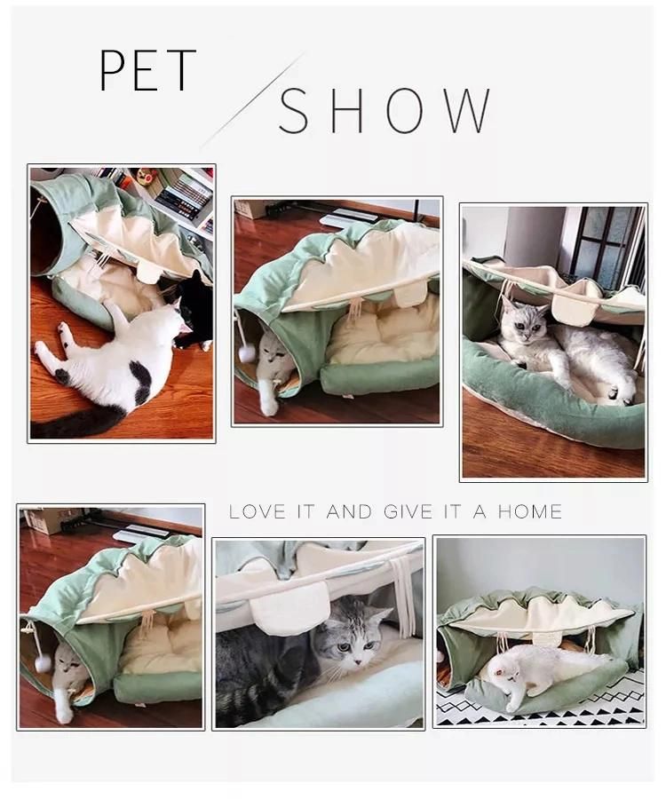 Factory Direct Sales Cat Tunnel Toy Foldable Pet Bed