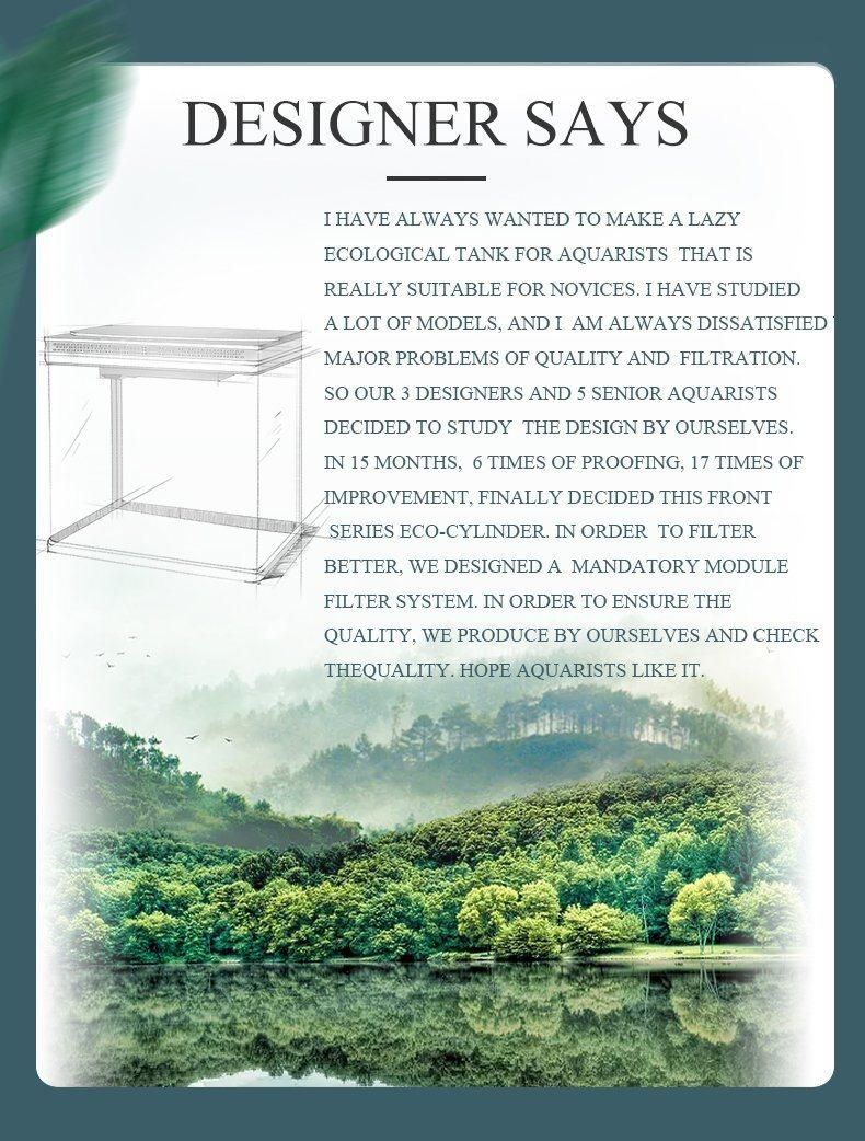Yee Super White Aquarium Stepped Hot Bending Fish Tank Ecological Aquarium Glass Aquarium