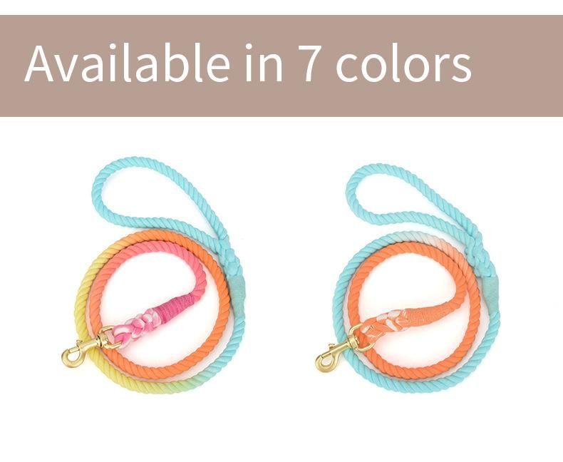 Easy Folding Cuerda De Tracci N PARA Mascotas Multiple Color Durable Cotton Pet Lead Rope