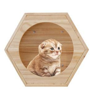 Wooden Pet Wall Mounted Wooden Cat Bed Cat Furniture Shelves