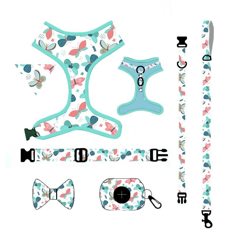 Custom Harness Dog Accessories Wholesale Breathable Mesh Adjustable Cute Pet Dog Harness Vest Mesh Dog Harness Pet Toys