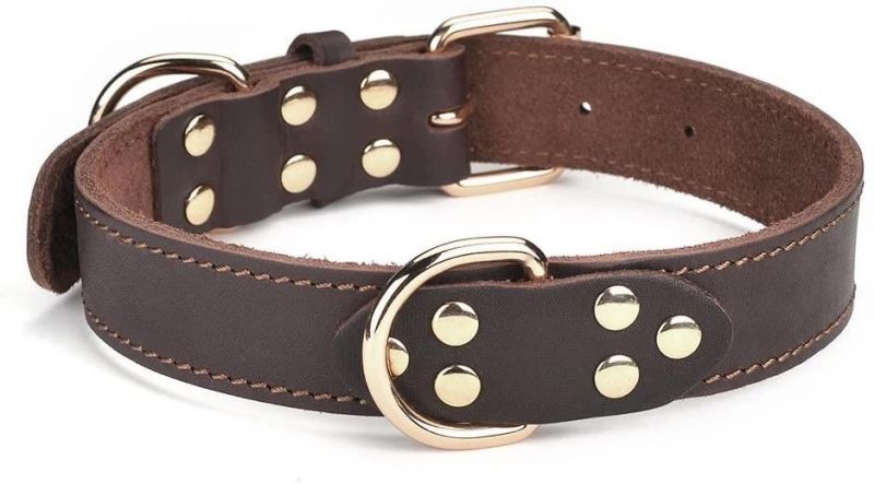 Heavy Duty 350lb Pull Power Leather Dog Collar