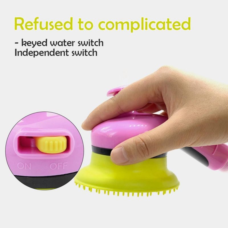 Pet Dog Bath Comb Sprayer Comfortable Pet Grooming Brush Cleaner