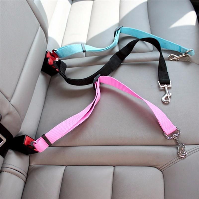 Personalized Collars Nylon Webbing Vehicle Seatbelts Colorful Adjustable Pet Dog Car Seat Belt