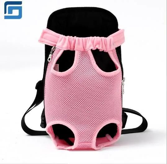 Hot Selling Travel Outdoor Pet Supplies Pet Backpack Chest Bag Dog Pet Cages, Carriers with Black Printed Cloth