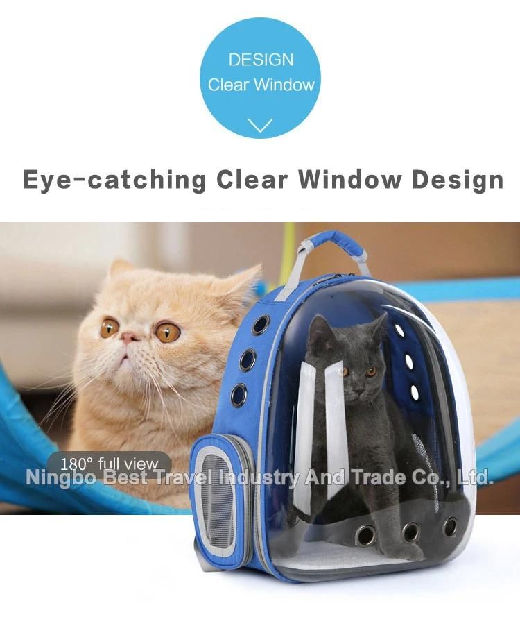 Airline-Approved Travel Cats and Dog Puppies Bubble Backpack Transparent Capsule Ventilated Small Pet Backpack Bag Carrier