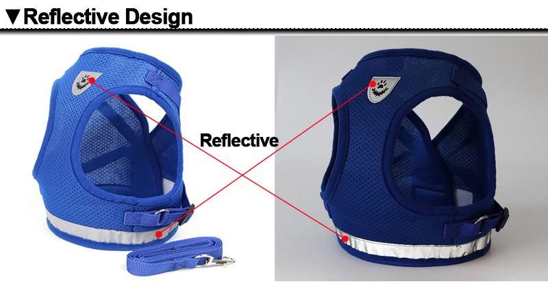 Vest Harness Leash Adjustable Mesh Vest Dog Harness Collar Chest Strap Leash Harnesses