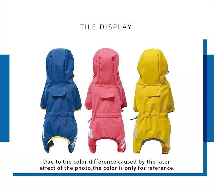 Fashion Four Angle Raincoat Pet Dog Waterproof Coat Puppy Outdoor Raincoat Luxury Clothes for Dogs