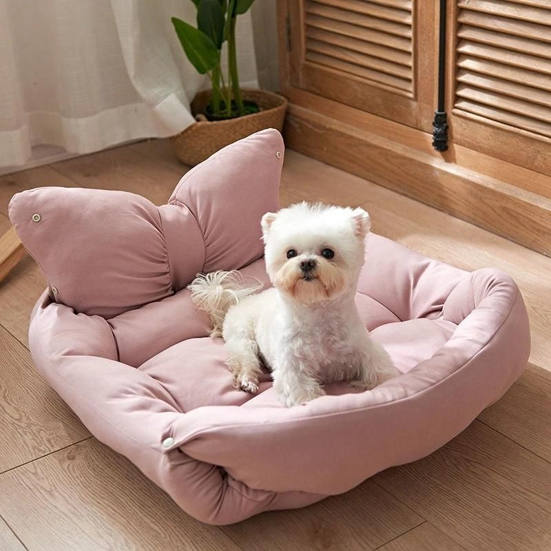 Soft Plush Warm Round Plush Fluffy Donut Pet Beds Cushion Sofa Cat Dog Bed