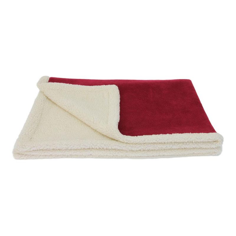 Wholesale Microfiber Fleece Polar Fleece Sherpa Double Layer Reversible Pet Blanket
