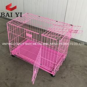 Products for Big Dogs Foldable Dog Crate Metal with Wheels