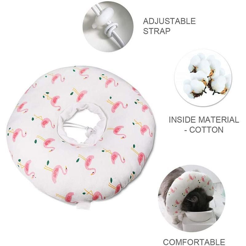Pet Elizabeth Collar Little Cute Monster Print Dog Cat Recovery Collar