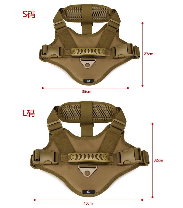 Military Style Adjustable Tactical Training Working Dog Vest for Training