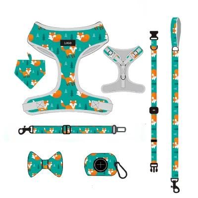 Ajustable Dog Vest Harness Padded Polyester Harnesses for Dogs Custom Pattern Pet Harness OEM Dog Supplies/Factory Price