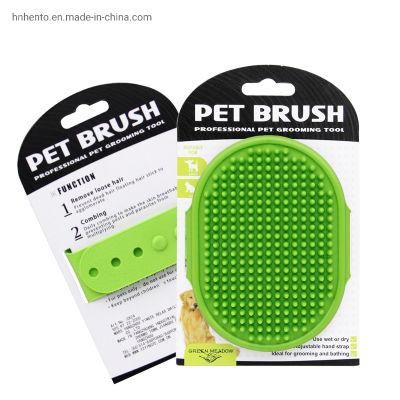 Factory Wholesale Cheap Rubber Dog Bath Brush Pet Bath Comb Pet Cat Dog Grooming Massage Bath Brush