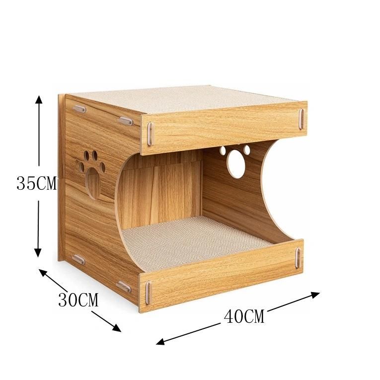 Wooden Smal Pet Kitty Sleeping Bed Wood Cat House