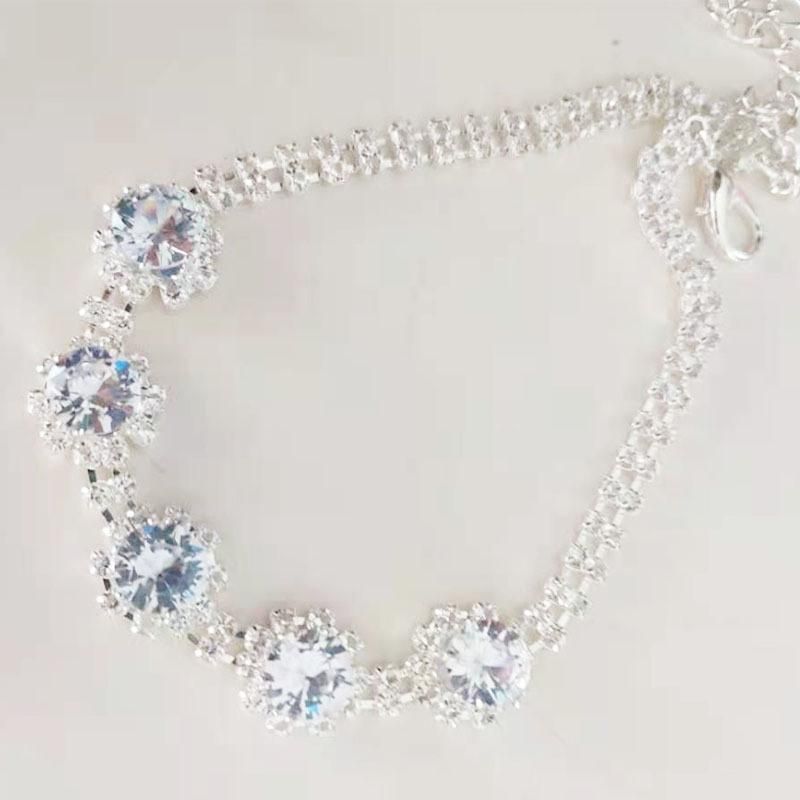 Bling Diamond Dog Chain Necklace Cat Jewelry Pet Accessories Decoration Collar Rose Gold