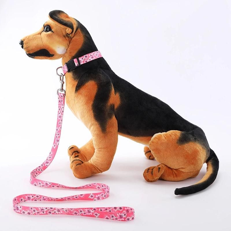 Customizable Logo Sublimation Dog Leash with Neck Ring Carabiner Hook