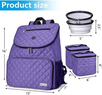 Double-Layer Pet Supplies Backpack for All Pet Travel Supplies Pet Travel Collapsible Food Baskets